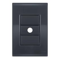 Placa 1 Saída De Fio 4X2 - Tramontina Liz Grafite - Tlg039 Placa 1 Saída De Fio 4X2 - Tramontina Liz Grafite - Tlg039