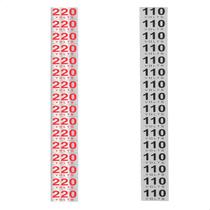 Placa 110/220v Adesiva Alumínio-kit C/2 Cartelas (1 De Cada) Placa 110/220v Adesiva Alumínio-kit C/2 Cartelas (1 De Cada)