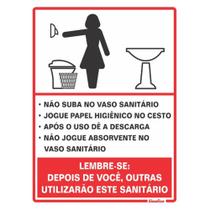 Placa 15 x 20 Higiene Banheiro Feminino - Sinalize 220AG