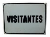 Placa 15x20 Visitantes Sinalize