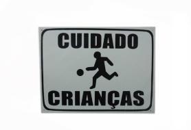 Placa 15x20cm Cuidado Crianças Centurião