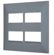 Placa 2 + 2 posto 4x4 cinza 618514cz pial plus+