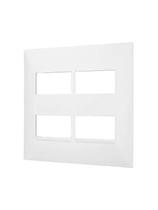 Placa 2+2 Postos Separados 4x4 Branca Pct /1