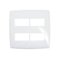 Placa 2+2 Postos Separados 4x4cm Gloss - Pial Plus Placa 2+2 Postos Separados 4x4cm Gloss - Pial Plus