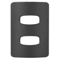 Placa 2 Módulos 4X2 - Alumbra Gracia Black Maxx - Gbmx037 Placa 2 Módulos 4X2 - Alumbra Gracia Black Maxx - Gbmx037