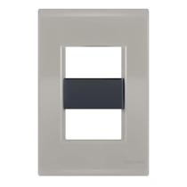 Placa 2 Módulos 4X2 - Tramontina Liz Fendi / Grafite