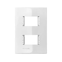 Placa 2 Módulos com Suporte 4x2 Iris - Soprano Placa 2 Módulos com Suporte 4x2 Iris - Soprano