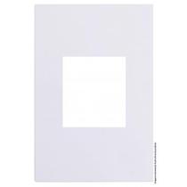 Placa 2 Modulos Juntos Com Suporte 4X2 Recta Branco Gloss