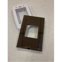 Placa 2 Modulos Juntos Com Suporte 4X2 Recta Espelhada Gloss