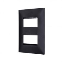 Placa 2 POST SEP 4X2 Pial Plus+ - Cor: Preto