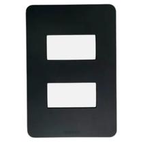 Placa 2 Postos 4x2 Preta Matixgo Legrand Ja4803m2jb Bticino