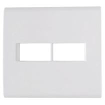 Placa 2 Postos 4x4 PVC Branco LIZ TRAMONTINA