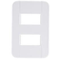 Placa 2 Postos Afastados 4x2 PVC Branca TABLET TRAMONTINA
