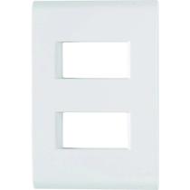 Placa 2 Postos Afastados 4x2 Tramontina Liz Branca
