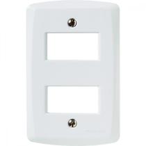 Placa 2 Postos Afastados 4x2 Tramontina Lux² Branca