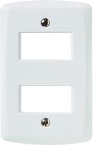 Placa 2 Postos Afastados 4x2 Tramontina Lux² Branca