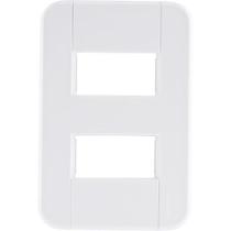 Placa 2 Postos Afastados 4x2 Tramontina Tablet Branca Placa 2 Postos Afastados 4x2 Tramontina Tablet Branca