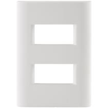 Placa 2 Postos Afastados Tramontina Giz Com Suporte Branco Soft Touch Tramontina