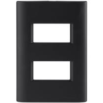 Placa 2 Postos Afastados Tramontina Giz Com Suporte Preto Soft Touch Tramontina