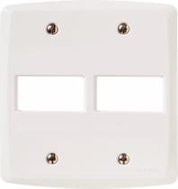 Placa 2 Postos Horizontal 4x4 Tramontina Lux² Branca