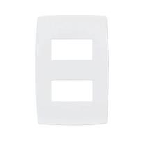 Placa 2 postos separados 4x2 branca 618506 pial plus antiga