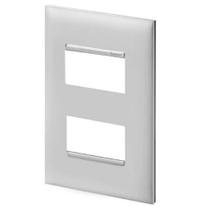 Placa 2 postos separados 4x2 branca 618506bc pial plus +