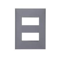 Placa 2 postos separados 4x2 cinza 618506cz pial plus +