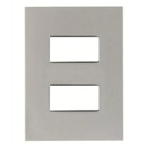 Placa 2 Postos Separados 4X2 Prata Step 2Cl0N437223Br Abb