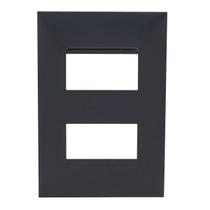 Placa 2 Postos Separados 4X2 Preta 618506PT
