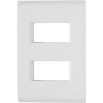 Placa 2 postos separados br tramontina liz 4x2 57106006