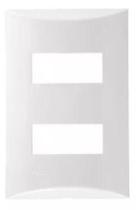 Placa 2 Postos Separados Embutida 4x2 Brava Iriel Branca