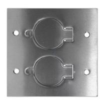 Placa 2 postos tomadas 4x4 cromada - stamplac