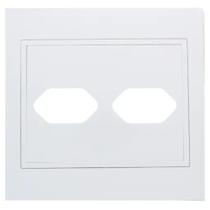 Placa 2 Tomadas 4x4 com Suporte - RVB-1300/58 - RAVENNA Placa 2 Tomadas 4x4 com Suporte - RVB-1300/58 - RAVENNA
