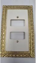 Placa 2x4 marinjet branco/dourado 2s distanciados - separados