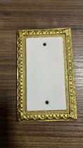 Placa 2x4 marinjet branco/dourado cega Placa 2x4 marinjet branco/dourado cega
