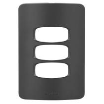 Placa 3 Módulos 4X2 - Alumbra Gracia Black Maxx - Gbmx038 Placa 3 Módulos 4X2 - Alumbra Gracia Black Maxx - Gbmx038