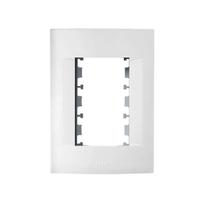 Placa 3 Módulos 4x2 com Suporte Branco Placa 3 Módulos 4x2 com Suporte Branco