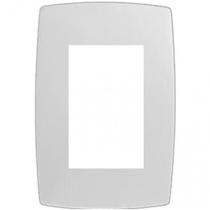 Placa 3 módulos com suporte 4x2 - blux home branco