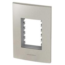 Placa 3 Módulos + Suporte 4X2 - Inova Titanium - 85578