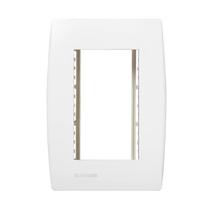 Placa 3 Posto 4x2 + Suporte Branco Ilus Siemens Soprano