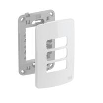 Placa 3 Postos 4 X 2 Branco Com Suporte Composé WEG