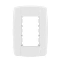 Placa 3 postos 4x2 branca 618503 pial plus antiga Placa 3 postos 4x2 branca 618503 pial plus antiga