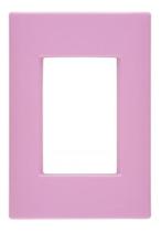 Placa 3 postos 4x2 cor rosa