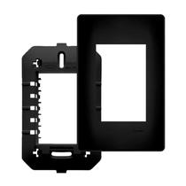 Placa 3 Postos 4x2 Habitat Black Com Suporte Fame