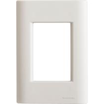 Placa 3 Postos 4x2 Tramontina Giz Branca Soft Touch com Suporte
