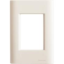 Placa 3 Postos 4x2 Tramontina Giz Branca Soft Touch sem Suporte Placa 3 Postos 4x2 Tramontina Giz Branca Soft Touch sem Suporte