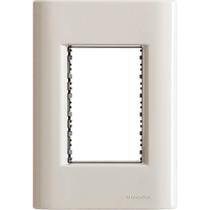 Placa 3 Postos 4x2 Tramontina Giz Fendi Soft Touch Suporte Tramontina