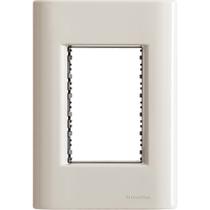 Placa 3 Postos 4x2 Tramontina Giz Fendi Soft Touch Suporte