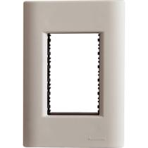 Placa 3 Postos 4x2 Tramontina Giz Fendi Suporte