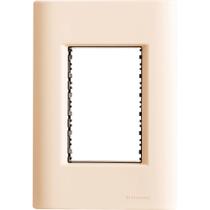 Placa 3 Postos 4x2 Tramontina Giz Nude Soft Touch Suporte